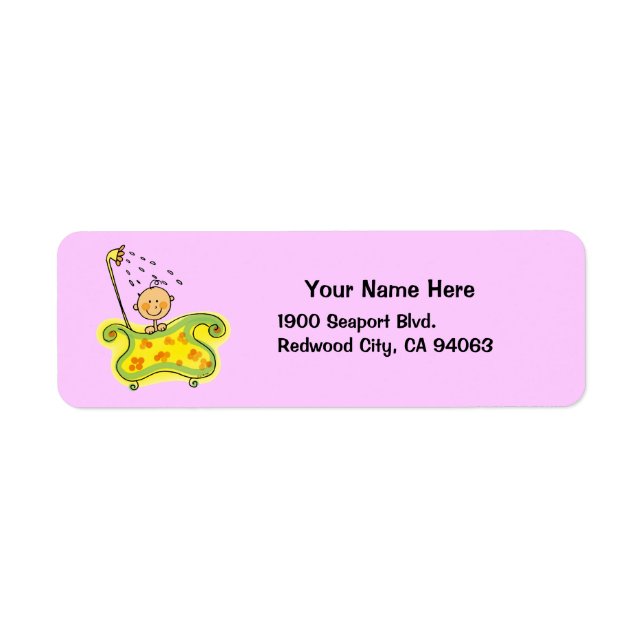 Cute baby girl label (Front)