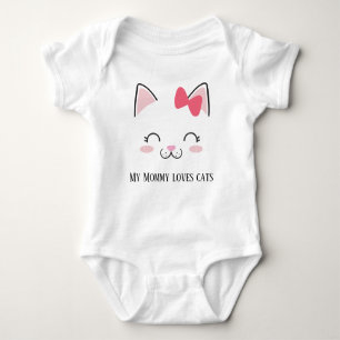 cute baby girl Mommy cat lover Baby Bodysuit
