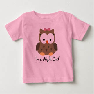 Cute Baby Girl Night Owl T-Shirt