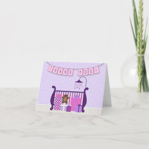 Cute Baby Girl Nursery Thank You Note