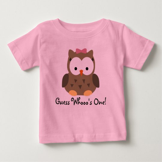 Cute Baby Girl Owl First Birthday T-Shirt