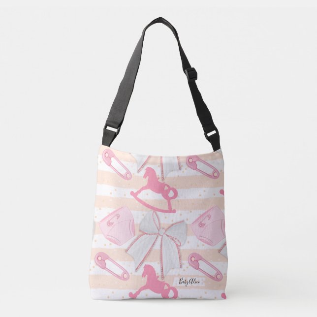 Cute Baby Girl Pattern Crossbody Bag (Front)