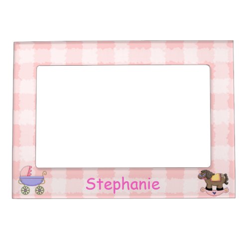 Cute Baby Girl Picture Frame Magnet