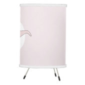 Cute Baby Girl Pink Doodle T-Rex Dinosaur Nursery Tripod Lamp (Right)