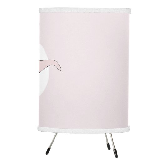 Cute Baby Girl Pink Doodle T-Rex Dinosaur Nursery Tripod Lamp (Right)