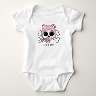 Cute Baby Girl Skull Bodysuit
