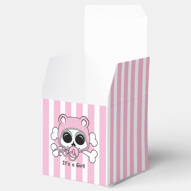 Cute Baby Girl Skull Favor Boxes (Opened)