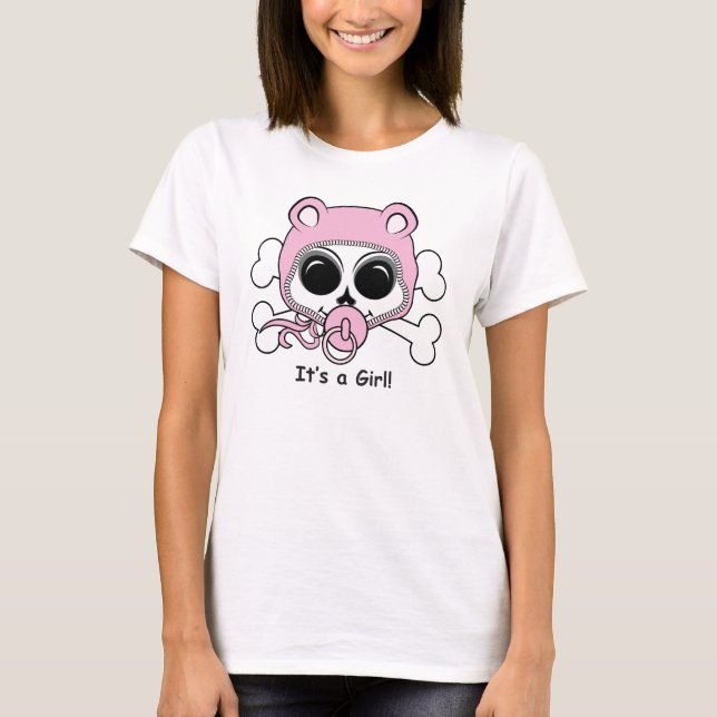Cute Baby Girl Skull T-Shirt (Front)
