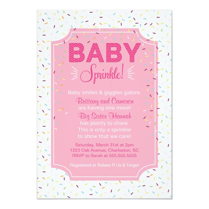 baby girl sprinkle invitations