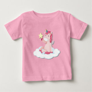 Cute Baby Girl Unicorn Pink Baby T-Shirt