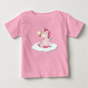Cute Baby Girl Unicorn Pink T-Shirt
