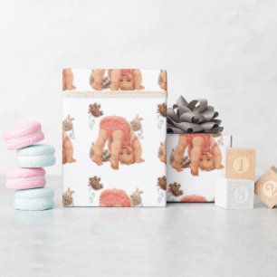 Cute Baby Girl Wrapping Paper
