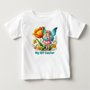 Cute baby girls fairy First Easter Baby T-Shirt