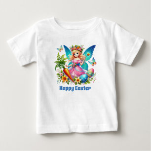 Cute baby girls fairy Happy Easter  T-Shirt