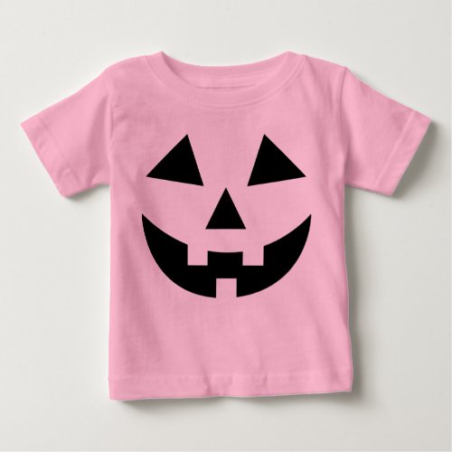 Cute Baby Girls Pink Pumpkin Halloween Costume Baby T_Shirt
