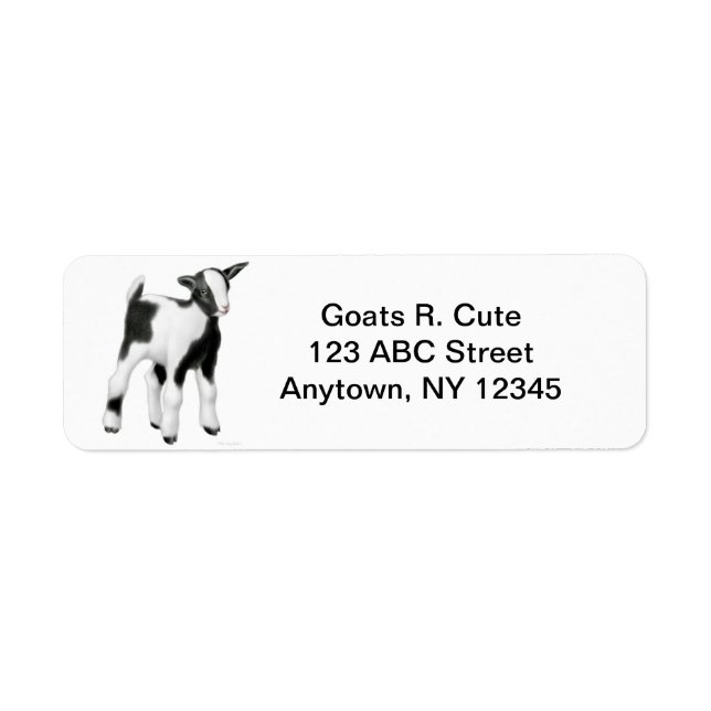 Cute Baby Goat Customizable Label (Front)