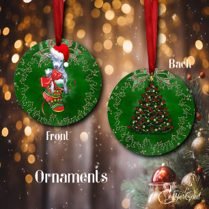 Cute Baby Goat in Stocking Christmas Ornament