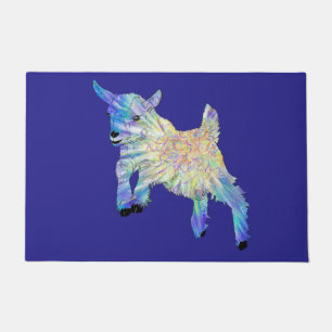 Cute baby Goat purple Doormat