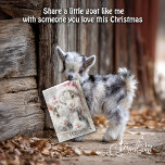 Cute Baby Goats - Snow Babies 3 Christmas Holiday Card<br><div class="desc">Three adorable baby goats peeking over the fence during the Christmas snow, one wearing a red Santa hat , Customizable Text - I paint digitally using various programs - Procreate, Photoshop, Corel and Rebelle to get the illusion of realistic paintings, my style is to paint with soft painterly brushstrokes and...</div>