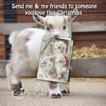 Cute Baby Goats - Snow Babies 8 Christmas Holiday Card
