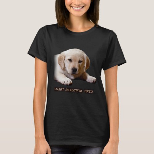 Cute baby Golden Lab Puppy looking really tired T_Shirt