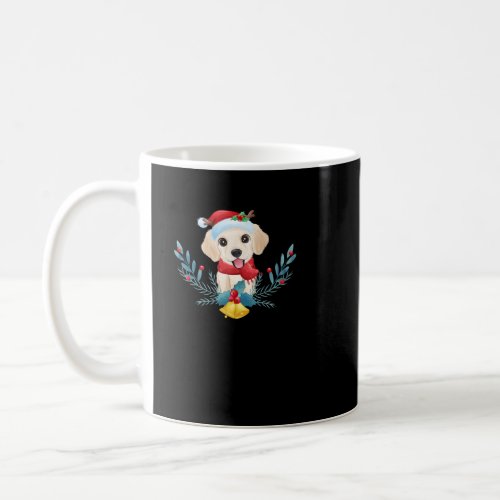 Cute Baby Golden Retriever Dog Santa Christmas Gif Coffee Mug