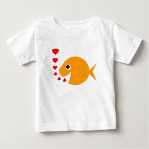 Cute Baby Goldfish Blowing Kisses Like Bubbles T-Shirt