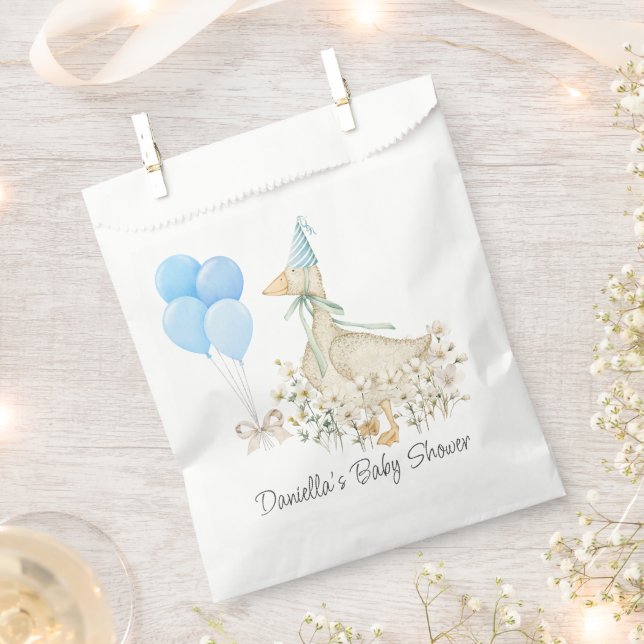 Cute Baby Goose Baby Shower Gifts Favor Bag (Clipped)
