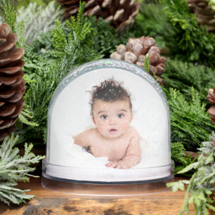 Cute Baby Grandchild Family Member Photos Snow Globe