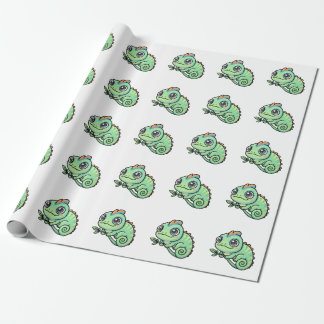 Cute Baby Green Chameleon Gift Wrapping Paper