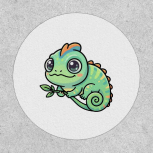 Cute Baby Green Chameleon Patch
