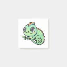 Cute Baby Green Chameleon Post-it Sticker