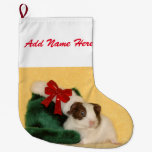 Cute Baby Guinea pig Christmas Large Christmas Stocking