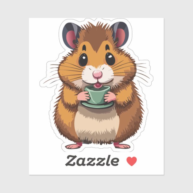 Cute Baby Hamster Cartoon Charactor Sticker (Sheet)