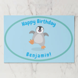 Cute baby happy emperor penguin cartoon paper pad