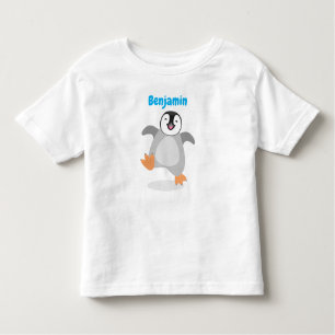 Cute baby happy emperor penguin cartoon toddler t-shirt
