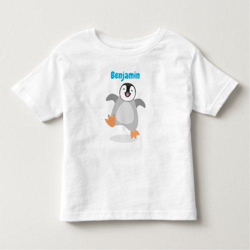Cute baby happy emperor penguin cartoon toddler t_shirt