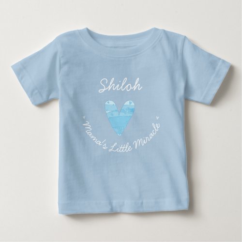 Cute Baby Heart Custom Name  Baby T_Shirt