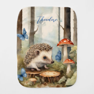 Cute Baby Hedgehog Burp Cloth
