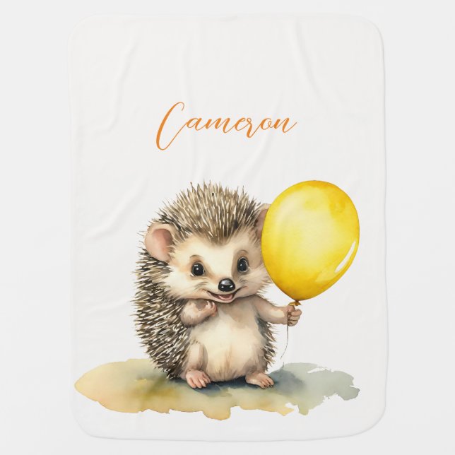 Cute Baby Hedgehog Neutral Blanket (Front)