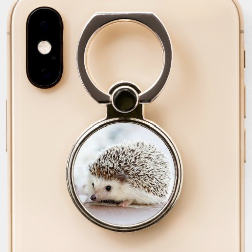 Cute Baby Hedgehog Photo Phone Ring Stand