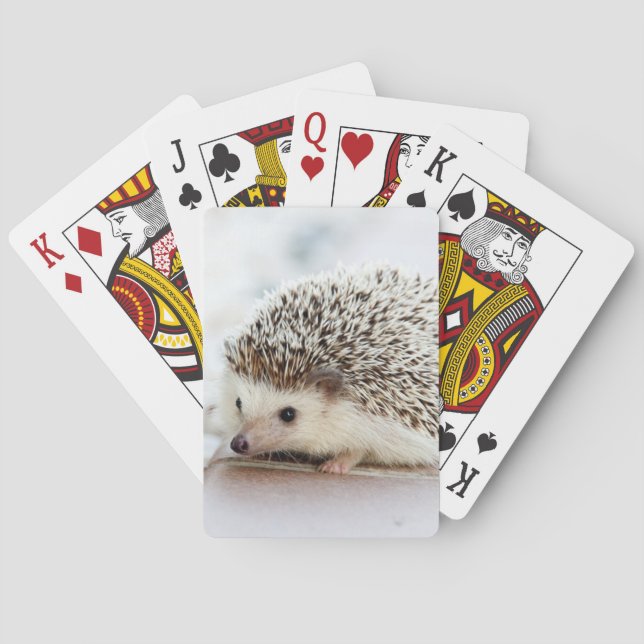 Cute Baby Hedgehog Poker Cards (Back)