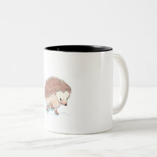 Cute Baby Hedgehog Two-Tone Coffee Mug