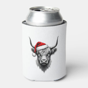 Cute Baby Highland Cow Christmas Santa Gifts Xmas  Can Cooler