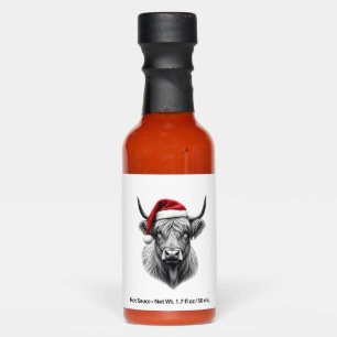 Cute Baby Highland Cow Christmas Santa Gifts Xmas  Hot Sauces