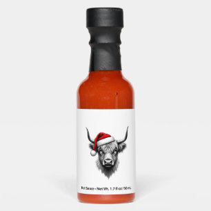 Cute Baby Highland Cow Christmas Santa Gifts Xmas  Hot Sauces