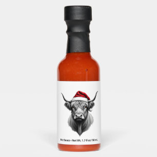 Cute Baby Highland Cow Christmas Santa Gifts Xmas  Hot Sauces