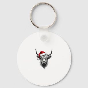 Cute Baby Highland Cow Christmas Santa Gifts Xmas  Keychain