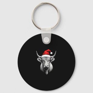 Cute Baby Highland Cow Christmas Santa Gifts Xmas  Keychain