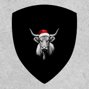 Cute Baby Highland Cow Christmas Santa Gifts Xmas  Patch